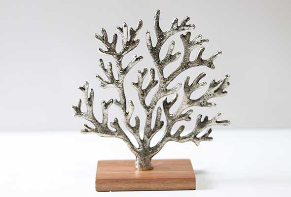 Whitstable Cast Metal Coral Objet