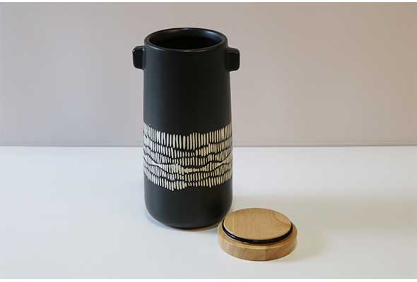 Tribal Kitchen Ceramic Canister-L