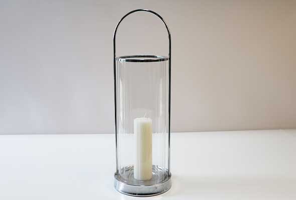 Wedding- Ribbed Glass Hurricane Holder