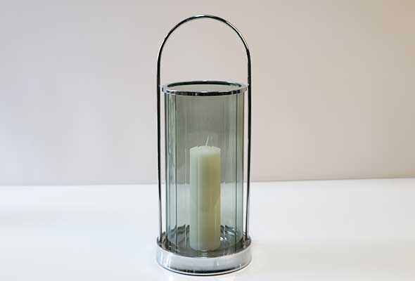 Wedding- Ribbed Glass Hurricane Holder