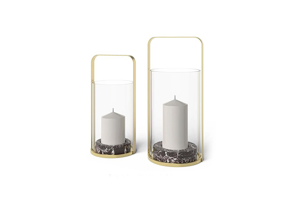 Long Handle Multi Finish Round Lantern Candle Holders