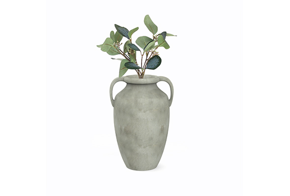 Natural Ceramic Vase with Handle