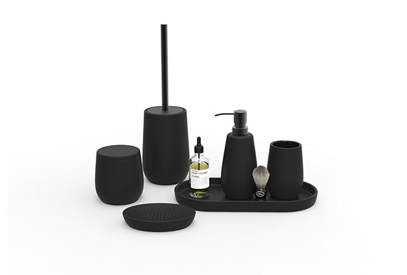 Black Ceramic Bathroom Accessories Set