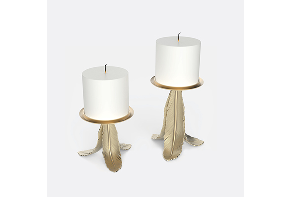 Palm Foot Pillar Candle Holders