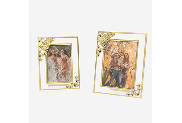 Harvest Golden Leaf Metal Photo Frame