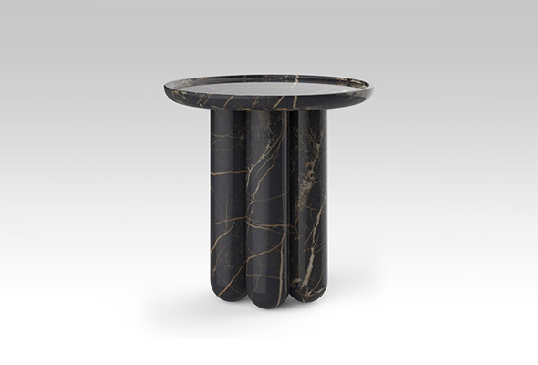 Black Marble Side Table