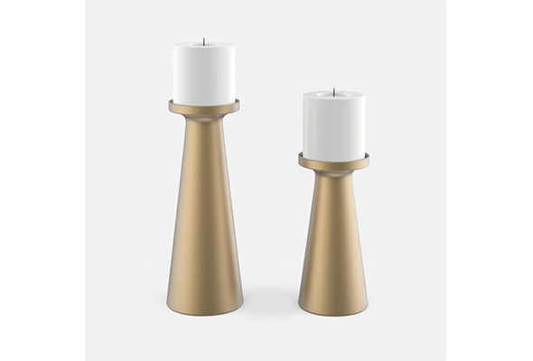 Gold luxury column candlestick: light up the elegant light of home