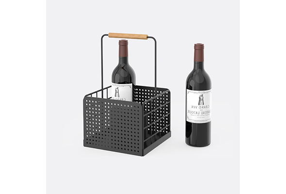 What are the unique advantages of black metal wine holder compared to wooden or glass wine racks?